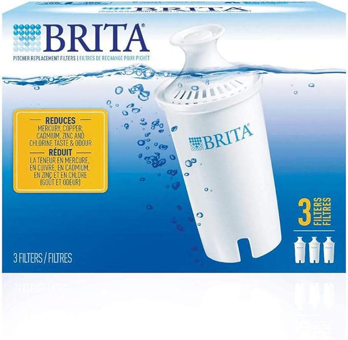Brita 35503 Water Filter Pitcher Advanced Replacement Filters, 3/Pack