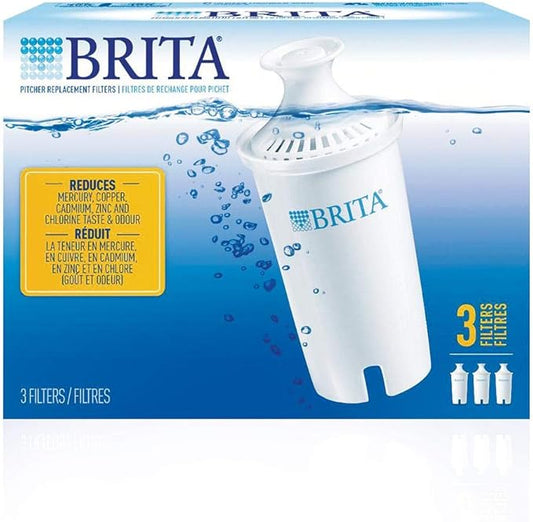 Brita 35503 Water Filter Pitcher Advanced Replacement Filters, 3/Pack