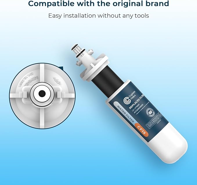 Crystala Filters Replacement for LG LT700P/ADQ36006101 Water Filter, NSF 42 Compatible with Kenmore Clear 9690, 469690, ADQ36006101, ADQ36006102, LFX28968ST & LT120F, 3 Packs