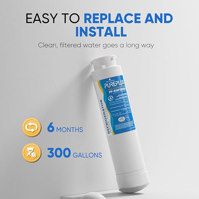 PUREPLUS EPTWFU01 Refrigerator Water Filter, Compatible with Frigidaire EWF02, GP006, Pure Source Ultra II, RWF5800A, 4Pack