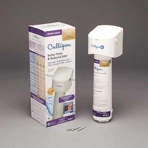 Culligan IC 1 EZ-Change Basic Inline Icemaker and Refrigerator Filtration System, 1 Count (Pack of 1)