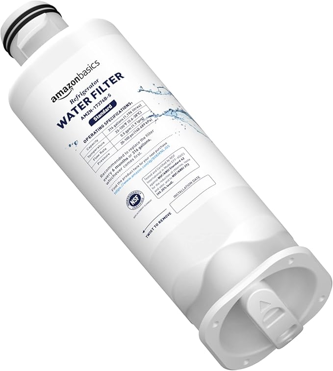 Amazon Basics Replacement Samsung DA97-17376B, HAF-QIN/EXP Refrigerator Water Filter, 3-Pack, Standard Filtration