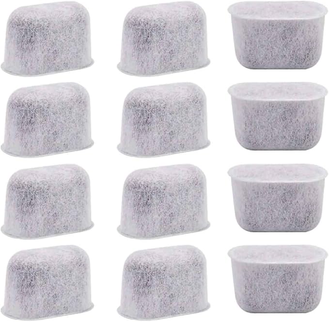 Replacement Charcoal Water Filters for All Cuisinart Coffee Machines - Cuisinart Compatible (NOT KEURIG) Filters Fit Both Newer & Older Models Cuisinart Coffee Makers Pack of 12