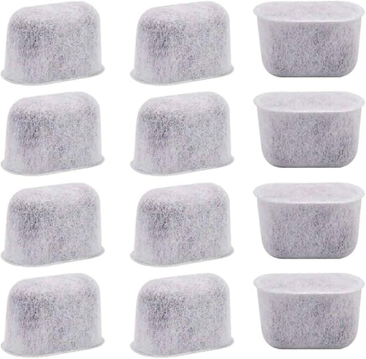 Replacement Charcoal Water Filters for All Cuisinart Coffee Machines - Cuisinart Compatible (NOT KEURIG) Filters Fit Both Newer & Older Models Cuisinart Coffee Makers Pack of 12