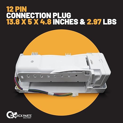 DA97-07365G Refrigerator Ice Maker Replacement - 13.5" x 4.75" x 4.75" OEM Ice Maker Replacement Parts - Compatible with DA97-07365G, DA97-07603B, DA97-15217D and 80+ Models