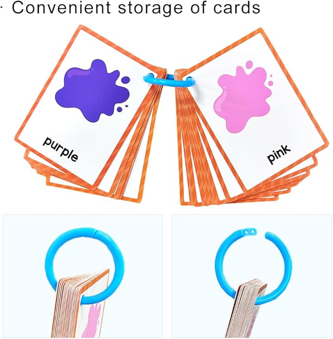 Lachilly Colors and Shapes Learning Flashcards, High Frequency Words, Beginning Reading, Kindergarten, ESL Teaching Materials, Autism Learning Materials, Vocabulary Building, 20 Cards, 38 Words