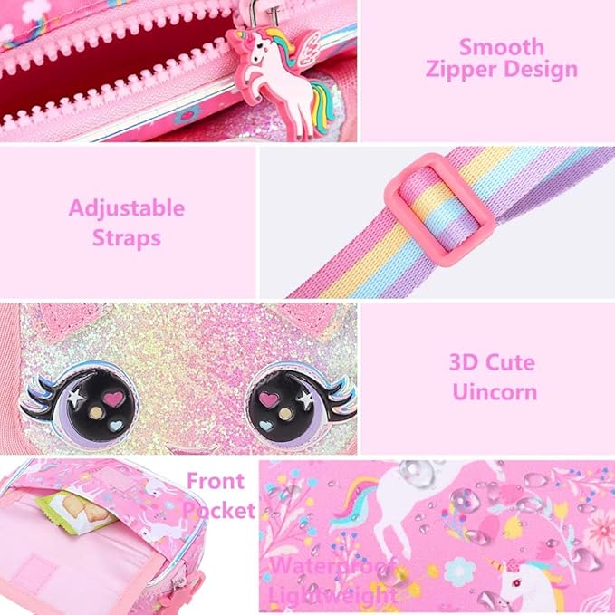 Girls Purse for Kids Age 3-12 - Purse for Little Girl Gifts, Crossbody Bag