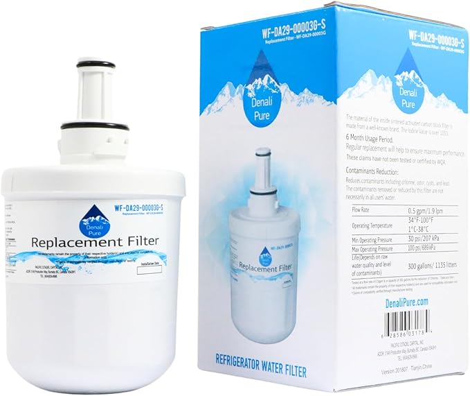 Replacement for Samsung RS263BBWP Refrigerator Water Filter - Compatible with Samsung DA29-00003G, Samsung DA29-00003B, Samsung DA29-00003A Fridge Water Filter Cartridge