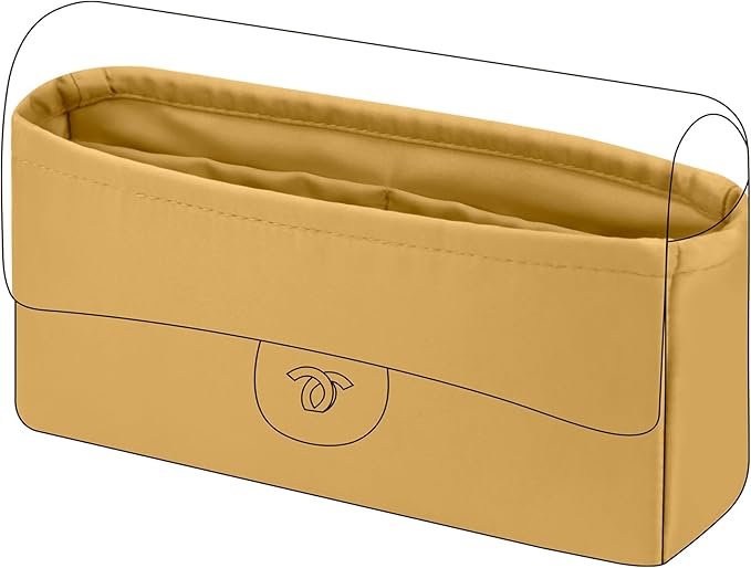 DGAZ Purse Organizer Insert，Silk Bag Organizer，Luxury Handbag & Tote Shaper Fits Chanel CF Bags