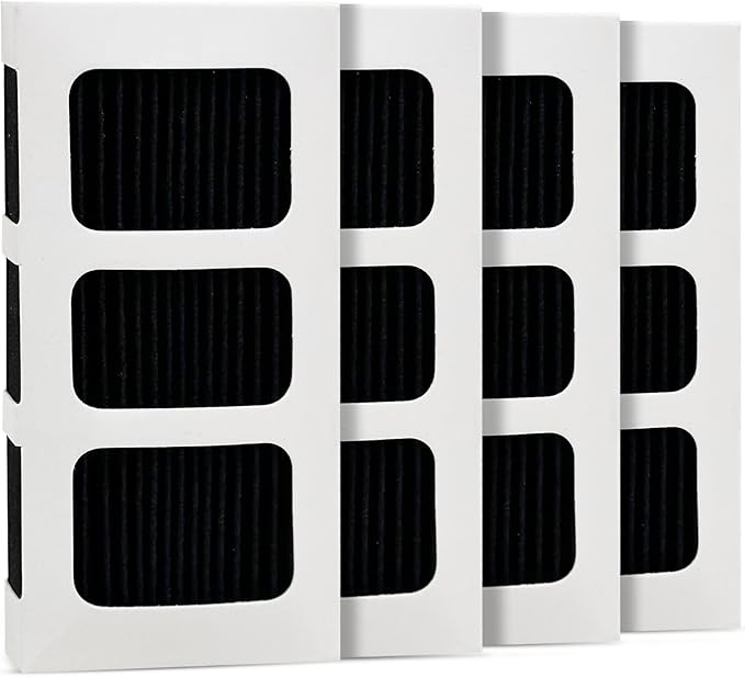 4 Pack Refrigerator Replacement Air Filter Compatible with Pureair Ultra 2 Frigidaire Filter, Pure Air Ultra 2, Pureair Ultra ii, Electrolux 242047805, 5303918847