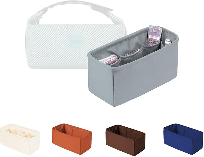 Purse Organizer Insert for Bride A Brac PM, Lightweight & Portable Handbag Organizer, Satin Bag Insert with Practical Pockets, Bag Accessories for Women Luxury Handbags(Blue pale, PM)