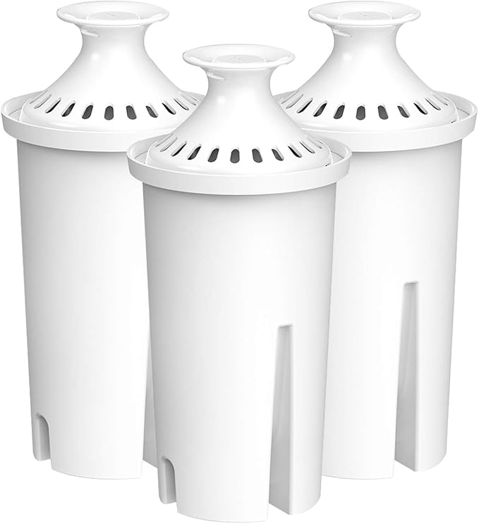 Filterlogic NSF Certified Pitcher Water Filter, Replacement for Brita® Water Filter Pitchers, Dispensers, Classic 35557, OB03, Mavea® 107007 and Amazon Basics® 10-Cup Pitcher (Pack of 3)