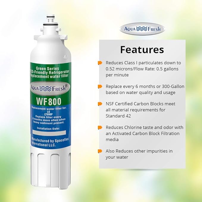 Aqua Fresh LT800P Water Filter Replacement for LG LT800p, ADQ73613401, ADQ73613402, ADQ73613408, ADQ75795104, LSXS26326S, LMXC23746S, LMXC23746D. (3 Pack)