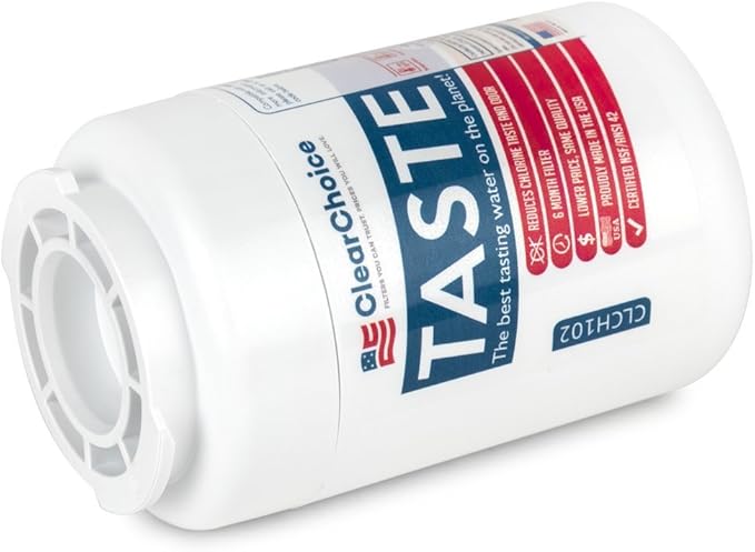 Clear Choice Taste Filter Replacement Compatible for GE MWF Refrigerator Water Filter WF287 EFF-6013A FMG-1 FMG1 Refrigerator Water Filter, NSF/ANSI 42, Box of 3, Made in the USA