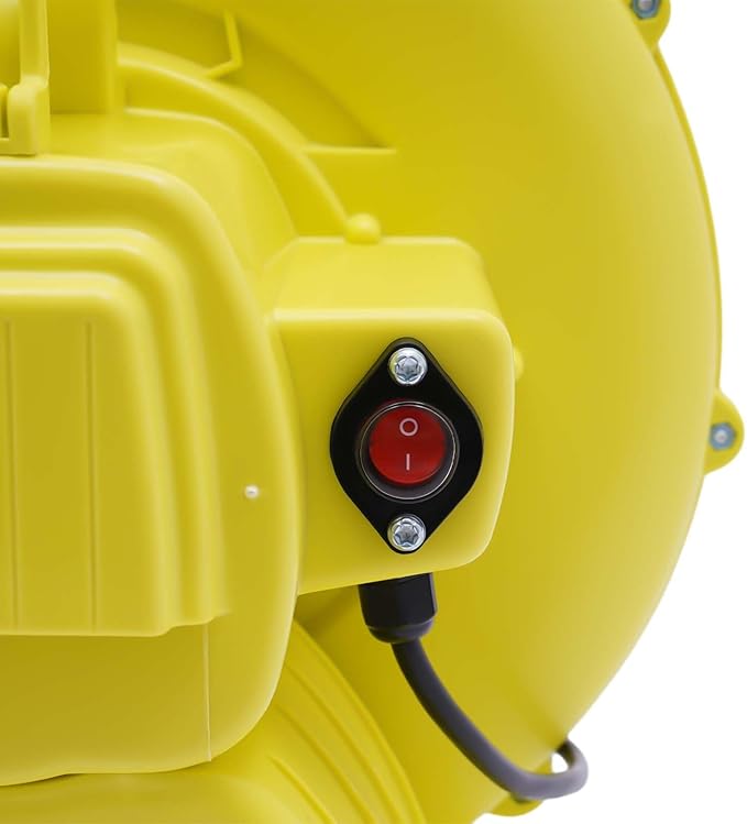 Bounce House Blower, 1100W 1.5HP Air Blower Commercial Electric Blower for Inflatable 3250rpm IP24 Low Noise Portable Fan Pumpfor Water Slide Jumper Bouncy Castle