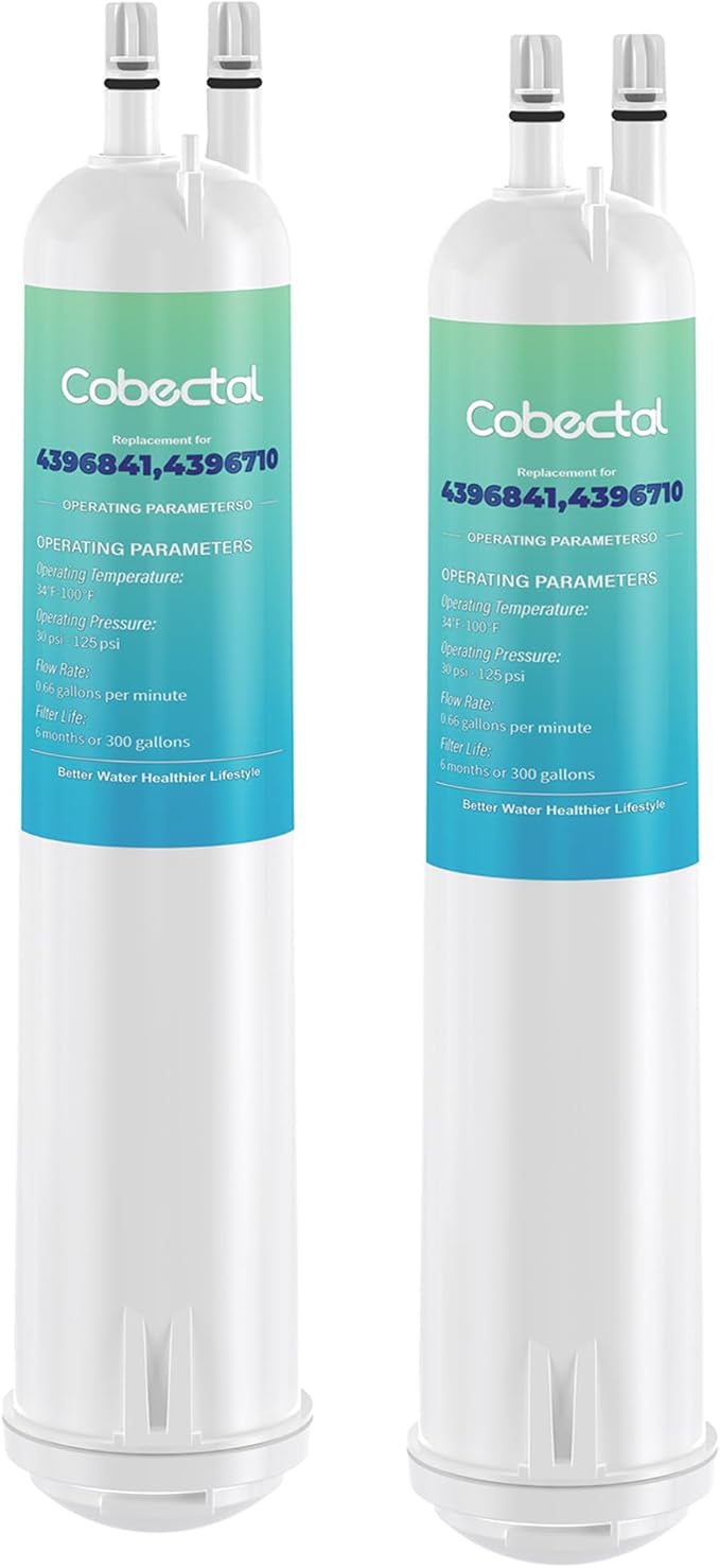 4396841 EDR3RXD1 Water Filter Replacement for whirlpool water filter,Cobectal Water Filter Compatible with kenmore 9030, 460-9083, 9083, 4396841, 4396710, 2 Pack