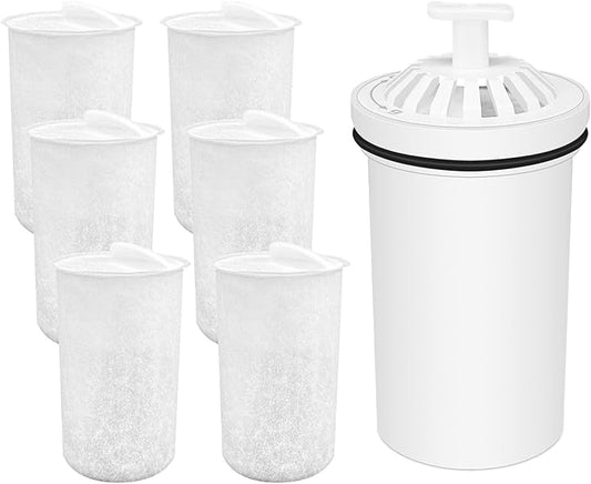 Replacement for Brita® Filter, Brita® Water Pitchers and Dispensers, Classic OB03, Mavea® 107007, and More.6 filter elements +1 plastic part