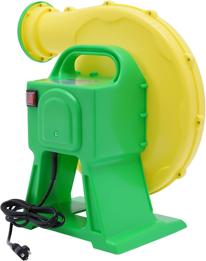 Bounce House Blower, 1100W 1.5HP Air Blower Commercial Electric Blower for Inflatable 3250rpm IP24 Low Noise Portable Fan Pumpfor Water Slide Jumper Bouncy Castle