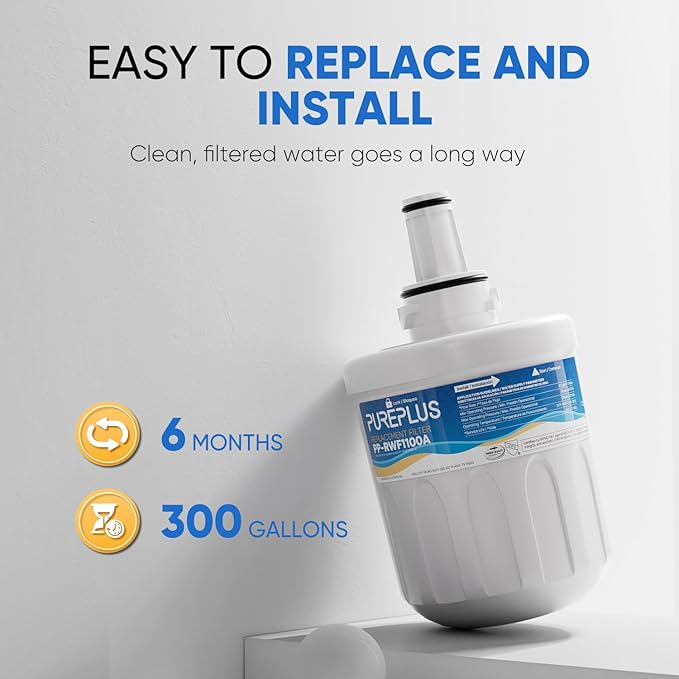 PUREPLUS Refrigerator Water Filter Replacement for DA29-00003G, DA29-00003B, DA29-00003F, DA29-00003A, Aqua-Pure Plus,HAFCU1, HDX FMS-1, RSG257AARS, RFG237AARS,RFG297AARS,RS22HDHPNSR,RWF1100A,3Pack