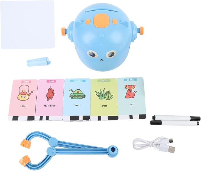 Drawing Robot for Kids, Interactive Educational Drawing Robot, Painting Learning Machine with 2 Pens 100 Sheets Cards, Christmas Birthday Present for Kids 5 6 7 8 9