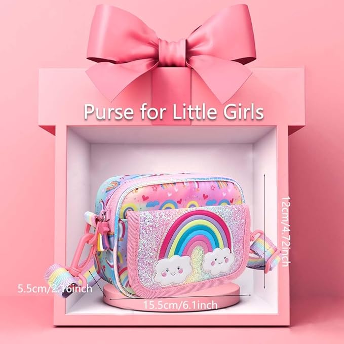 Girls Purse for Kids Age 3-12 - Purse for Little Girl Gifts, Crossbody Bag