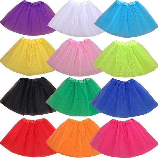 10Pcs Princess Dress up Tutu Crown Accessories Tiara Ballet Tutu Skirt for Girls Costume Party Favors