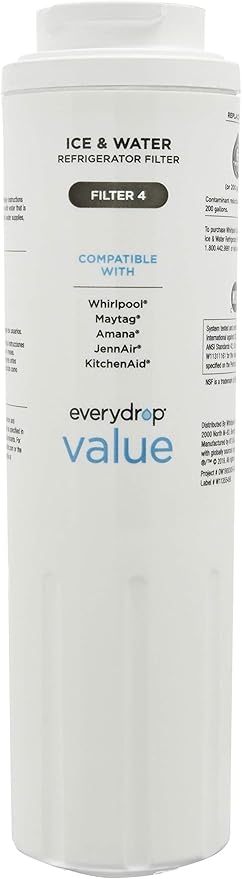 everydrop® Value by Whirlpool Ice and Water Refrigerator Filter 4, EVFILTER4, Single-Pack