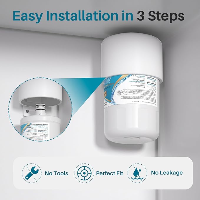 ICEPURE Alkaline 5231JA2002A Refrigerator Water Filter Replacement for LG LT500P, ADQ72910901, GEN11042FR-08, Kenmore 9890, ADQ72910907, LFX25973S, LFX25974ST, 46-9890, LSC27925ST, Enhances PH, 2Pack