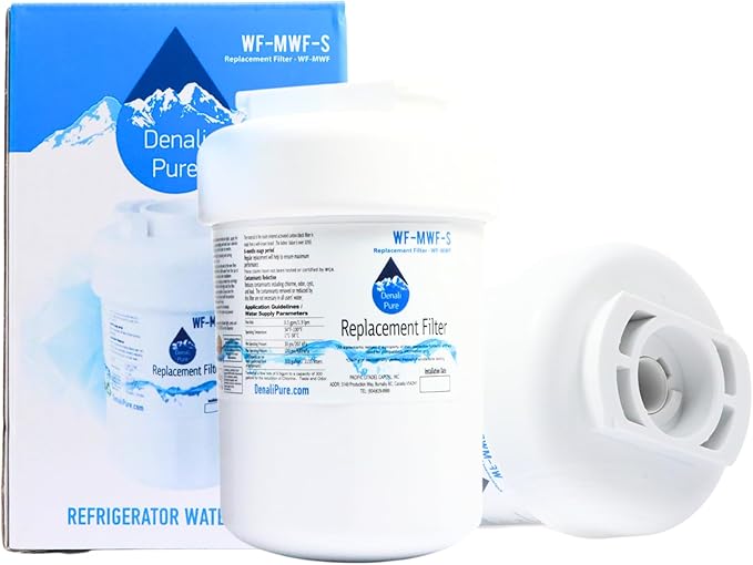 Replacement for General Electric DSS25KSRBSS Refrigerator Water Filter - Compatible with General Electric MWF, MWFP Fridge Water Filter Cartridge