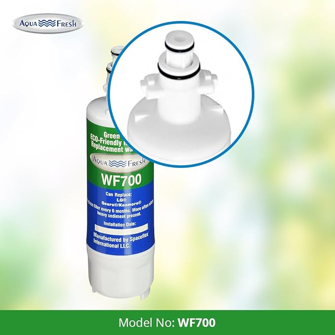 Aqua Fresh ADQ36006101 Replacement Water Filter Compatible with LG LT700P, 9690, ADQ36006102, RFC 1200A, ADQ36006101-S, LFXS30766S, WSL-3, FML-3 Refrigerator (2 Pack)
