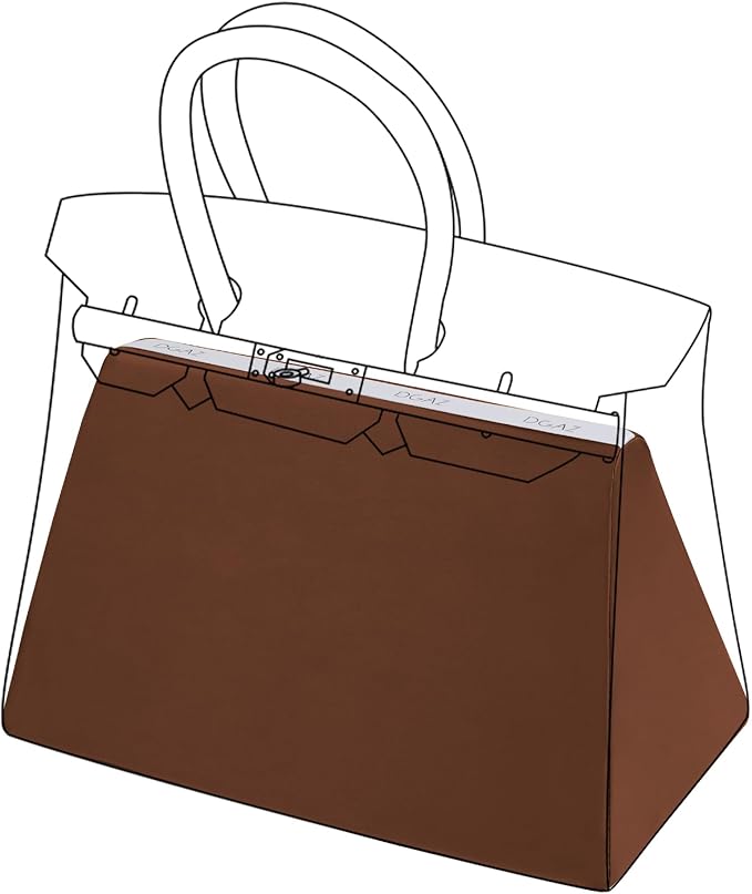 DGAZ Purse Pillow Shaper Insert,Luxury Handbag Tote Shapers, Memory Foam- Fits Birkin 20/25/30/35/40/45/50 Bag(Gold,BK30 Retourne)