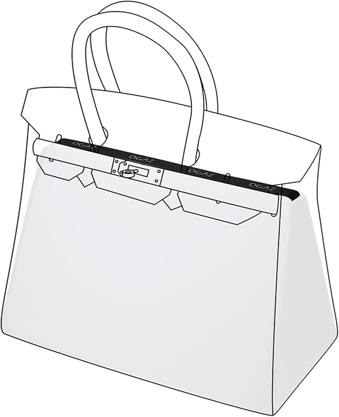 DGAZ Purse Pillow Shaper Insert,Luxury Handbag Tote Shapers, Memory Foam- Fits Birkin 25/30/35/40 Bag (White, BK30 Retourne)
