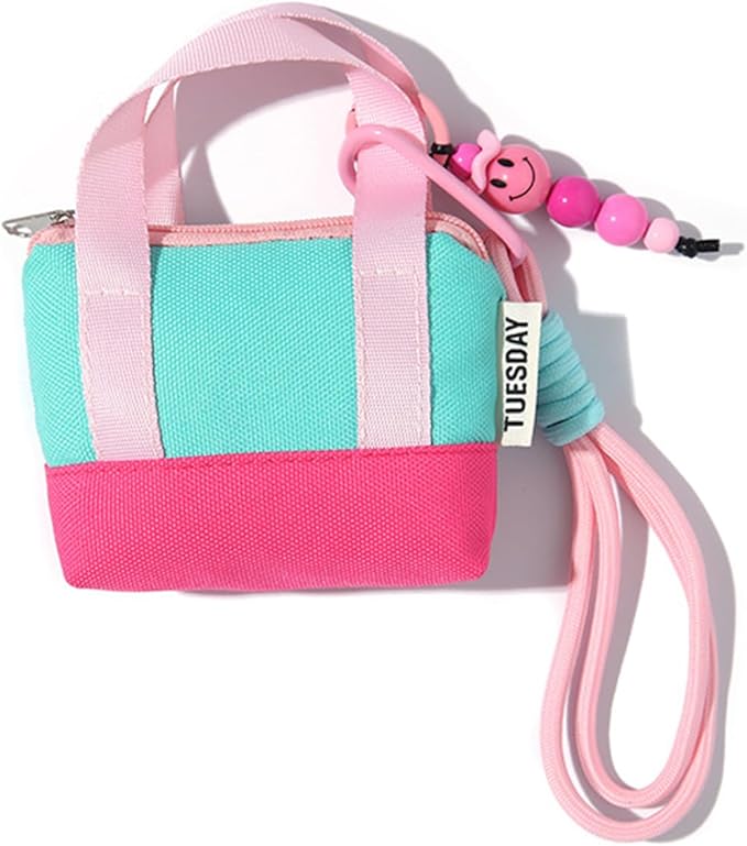 Mini Backpack Case for AirPods 4 2024 AirPods Pro 3, Multi-Functional Pouch Coin Purse Cable Organizer with Strap Hand Strap Keychain Lock, Travel-Friendly Headphone Case for Women Men