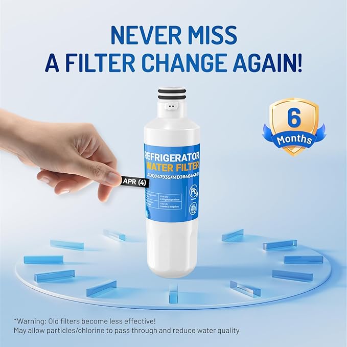LT1000P ADQ747935 Water Filter Compatible with LG® LT1000P®/PC/PCS,MDJ64844601,Replacement for Kenmore Elite 46-980,ADQ74793501,LT1000PC,ADQ74793502, LMXS28626S, LMXC23796S | 4pack | Zypxsyxgb