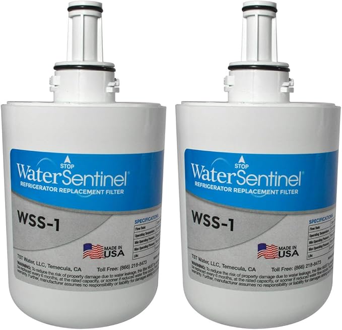 WaterSentinel WSS-1 Refrigerator Replacement Filter: Fits Samsung HAF-CU1 Filters (2-Pack),Blue