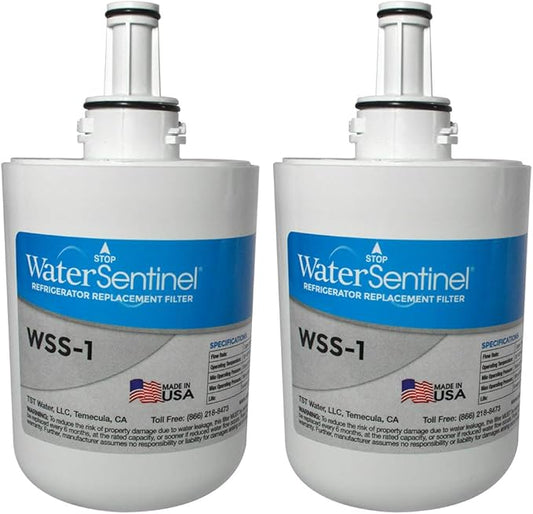 WaterSentinel WSS-1 Refrigerator Replacement Filter: Fits Samsung HAF-CU1 Filters (2-Pack),Blue
