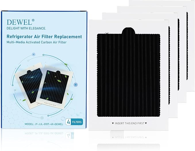 Refrigerator Air Filter Replacement for Frigidaire PAULTRA Pure Air Ultra, Compatible with Electrolux EAFCBF, Kenmore, Freshen Your Fridge with Activated Carbon Air Filter - Part 242061001-4PCS