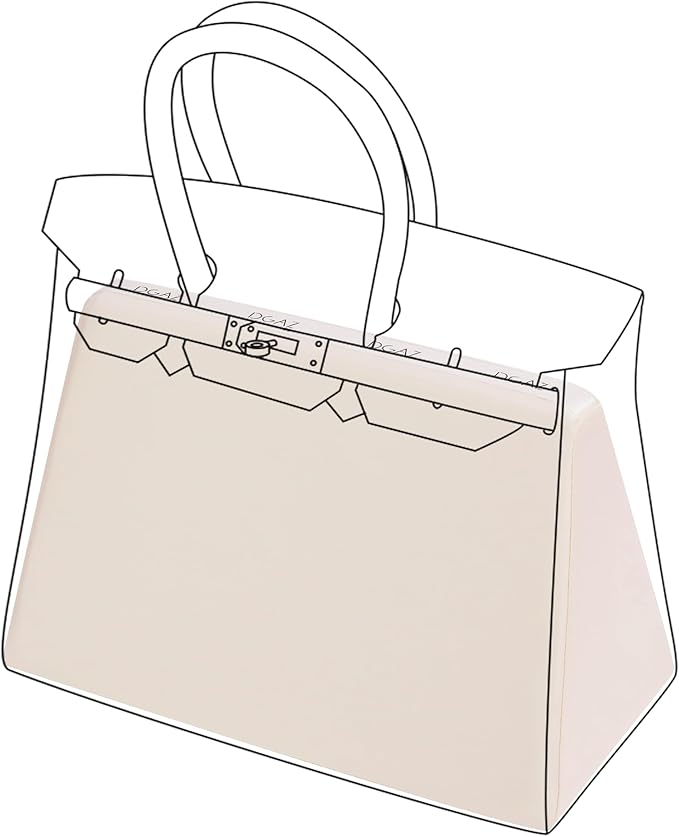 DGAZ Purse Pillow Shaper Insert,Luxury Handbag Tote Shapers, Memory Foam- Fits Birkin 20/25/30/35/40/45/50 Bag(Craie,BK30 Sellier)