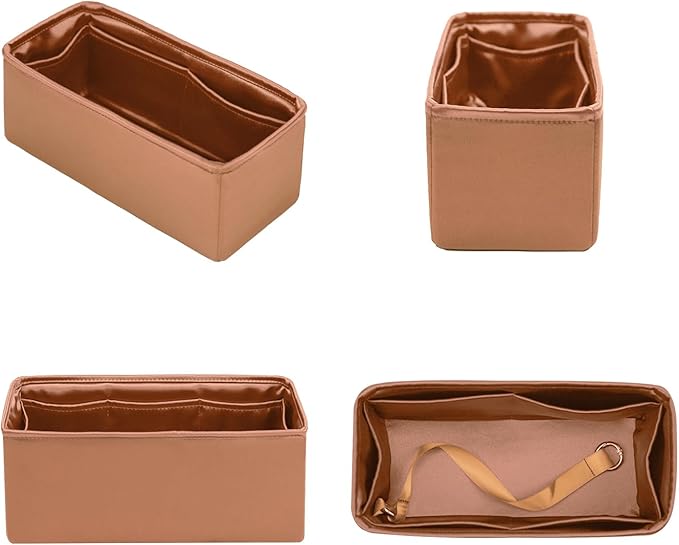 Silky Bag Insert Fit for Hermes Lindy 19/26, Silky Purse Organizer, Lightweight and Silk Touch (Fits Lindy 26, Gold)
