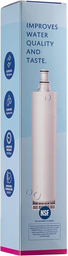 Mist EDR5RXD1 Refrigerator Water Filter Replacement for EveryDrop Filter 5, Whirlpool 4396508, 4396510, WF-NL240, Kenmore 46-9010 – NSF 42 Certified – 1 Pack