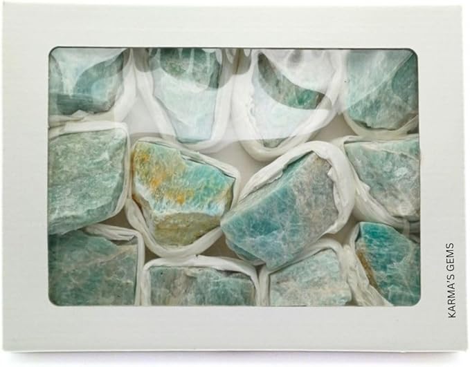 Amazonite, Crystal Flats, Mineral Flats, Natural Raw Crystals for Tumbling, Cabbing, Rock Tumbler for Kids, Treasure Box, Party Favors, Crystal Growing Kit, Gifts for Him, Minecraft