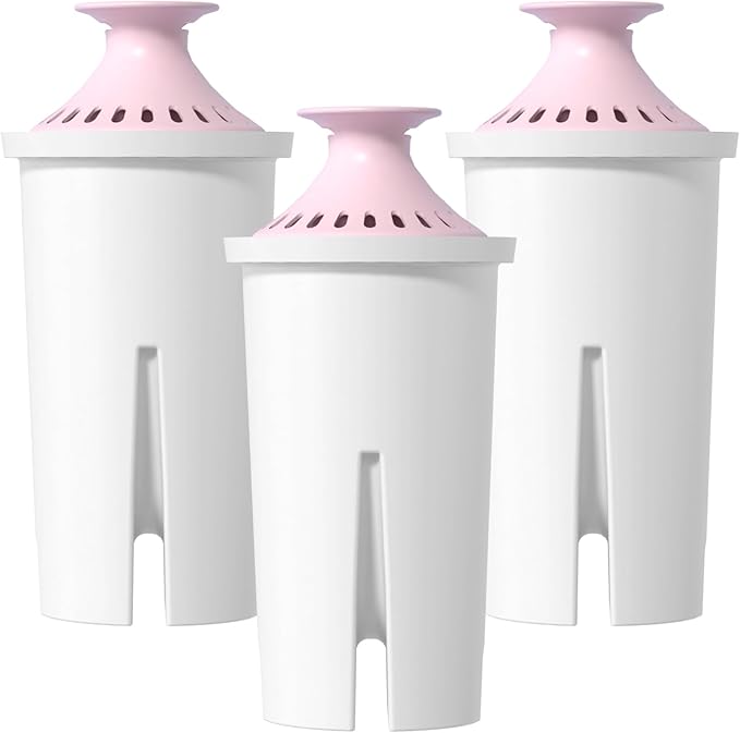 Overbest 7006-MG Magnesium Pitcher Water Filter, Replacement for Brita® Filter, Pitchers and Dispensers, Brita® Classic 35557, OB03, Mavea® 107007, and Amazon Basics® 10-Cup Pitcher, 3 Pack
