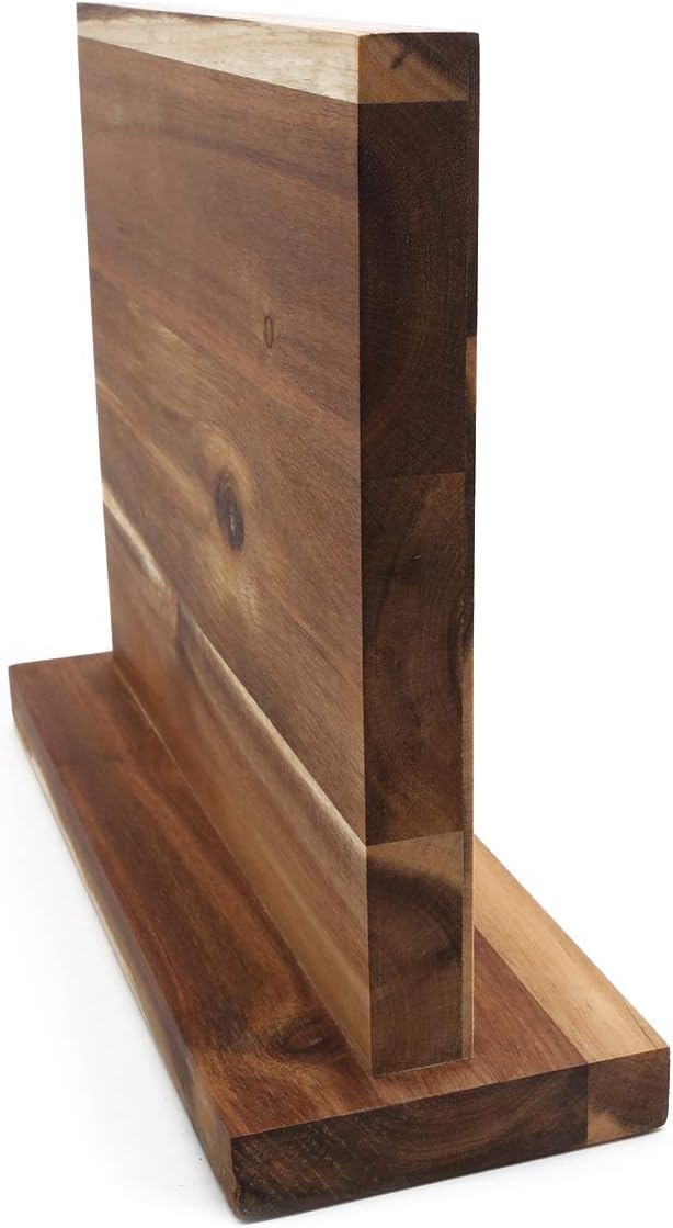 Resafy Magnetic Knife Holder,Acacia Wood Magnetic Knife Block 12 Inches,Rack Magnetic Universal Stands with Strong Enhanced Magnets Strip Protects Blades Easy to Identify Without Knifves for Kitchen