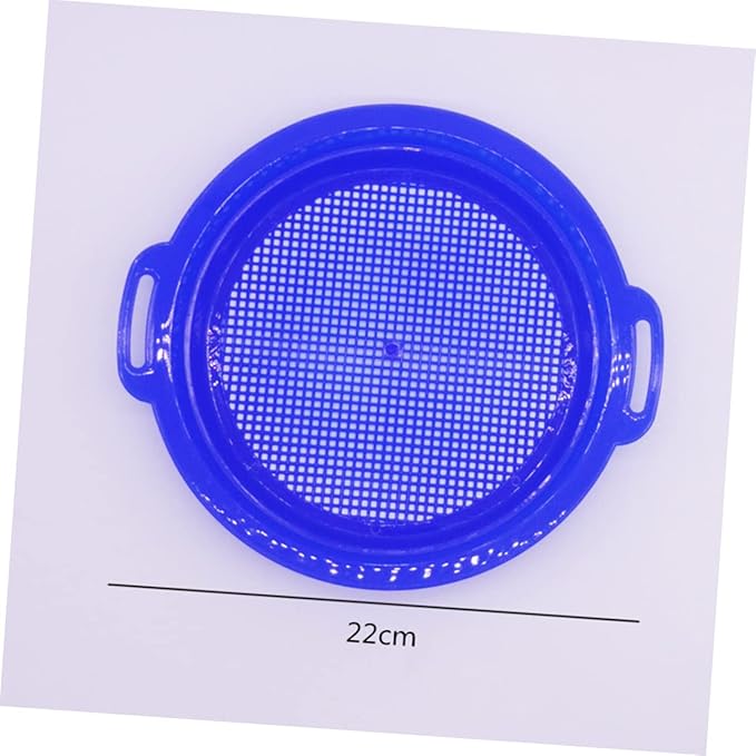 BESPORTBLE 4pcs Plastic Beach Sand Sieve for Lightweight and Sifters in Red Yellow Blue Green Outdoor Sandbox and Beach Play Accessories