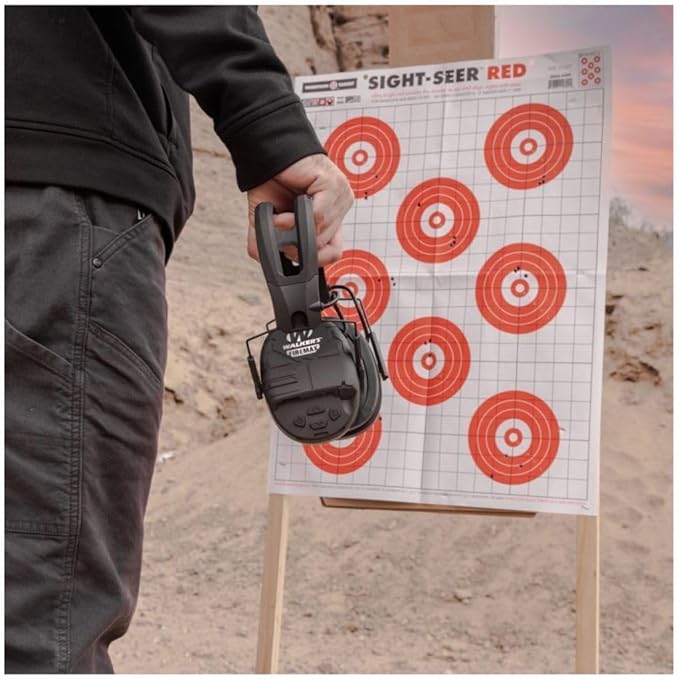 Walker's Rechargeable Lightweight Shooting Hunting Range Electronic Slim Low Profile Hearing Protection FireMax Earmuffs
