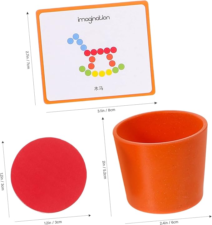 Milisten 1 Set Color Learning Sorting Cups for Educational for Color Recognition and Logical Thinking Stacking Cup Present for Birthdays and Holidays