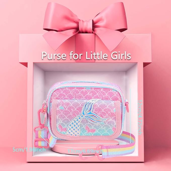 Girls Purse for Kids Age 3-12 - Purse for Little Girl Gifts, Crossbody Bag
