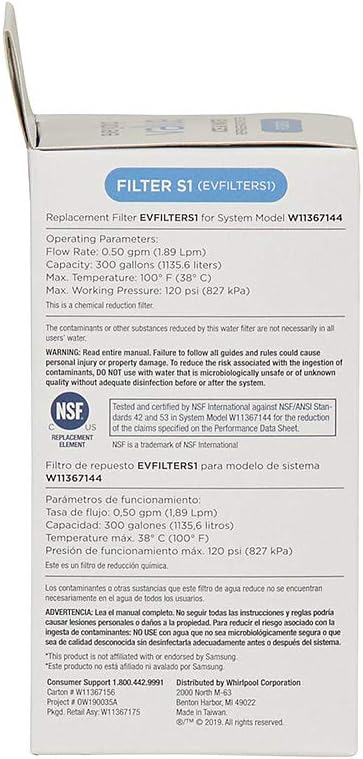 everydrop® Value by Whirlpool, Replacement Water Filter for Samsung DA29-00003G Refrigerator, EVFILTERS1, Single-Pack