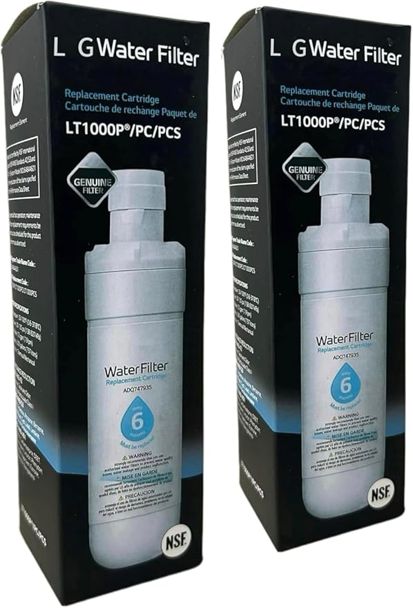 LT1000P Water FiIter Replacement for LG LT1000P ADQ747935 LT1000P/PC/PC Water FiIter,ADQ7501-2 PACK