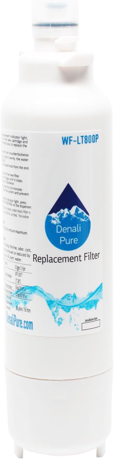 Replacement for LG LT800P Refrigerator Water Filter - Compatible with LG LT800P, ADQ73613401 Fridge Water Filter Cartridge
